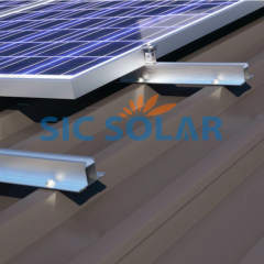 Solar mini rail for trapezoidal metal sheet